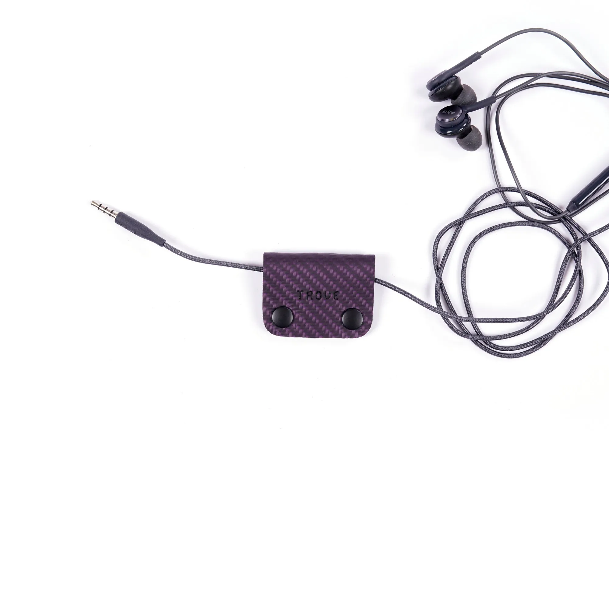 TROVE Cable Clip: Carbon Fibre Purple