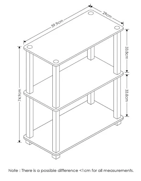 VARS DECOR Multipurpose Shelf,Display Rack,Storage Shelf,Bookshelf,Accent Table Side Table Wooden,Side Table Wooden,Stand Home Storage Organizer for Living Room Bedroom,Wooden Side Table (3 Floor)