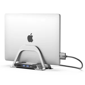 Vertical MacBook Stand with Integrated Hub