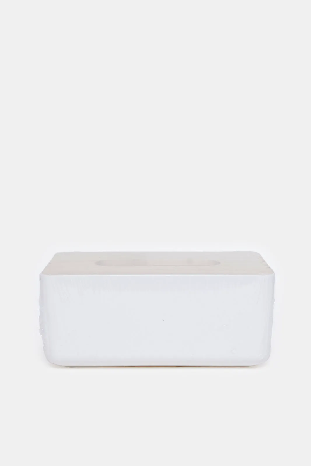 White And Brown Solid Tissue Box